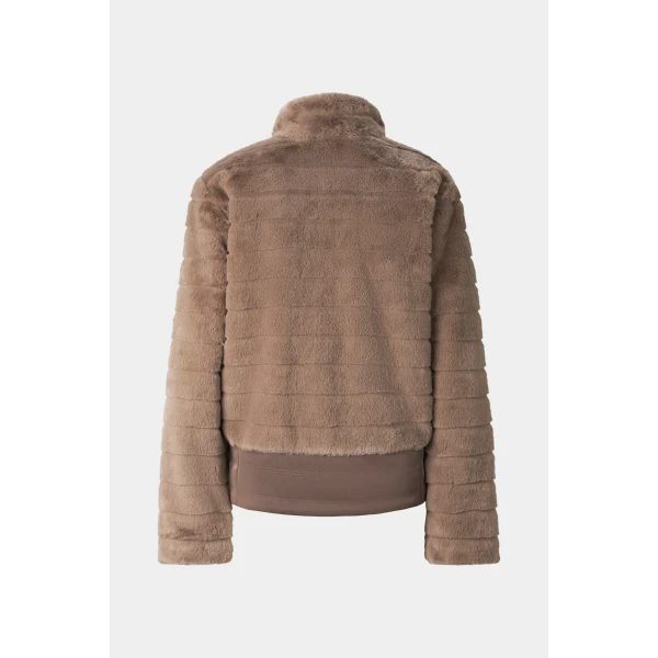 Bogner Valesca Faux Fur Jacket in Hazel, view 3 | Jackets | Coveti