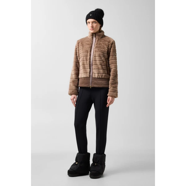 Bogner Valesca Faux Fur Jacket in Hazel, view 6 | Jackets | Coveti