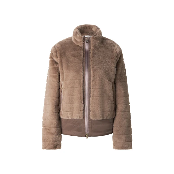 Valesca Faux Fur Jacket in Hazel