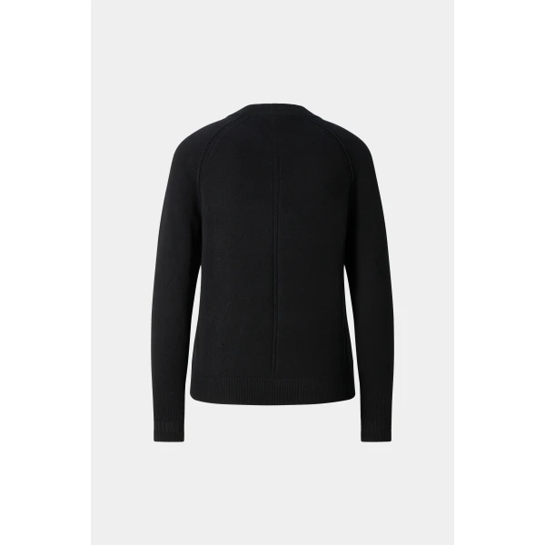 Bogner Vanessa Pure New Wool and Cashmere Jumper in Black, view 2 | Sweaters | Coveti