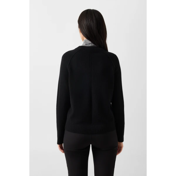 Bogner Vanessa Pure New Wool and Cashmere Jumper in Black, view 4 | Sweaters | Coveti