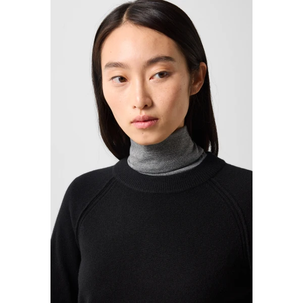 Bogner Vanessa Pure New Wool and Cashmere Jumper in Black, view 6 | Sweaters | Coveti