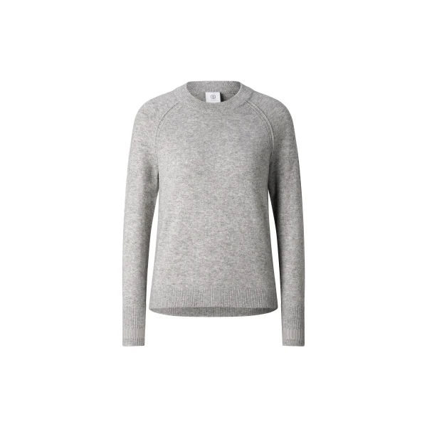 Bogner Vanessa Pure New Wool and Cashmere Jumper in Light Grey | Sweaters | Coveti