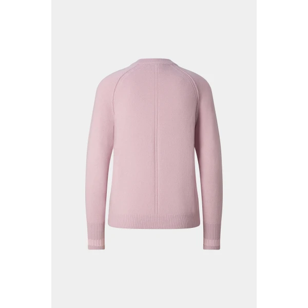 Bogner Vanessa Pure New Wool and Cashmere Jumper in Rose, view 2 | Sweaters | Coveti