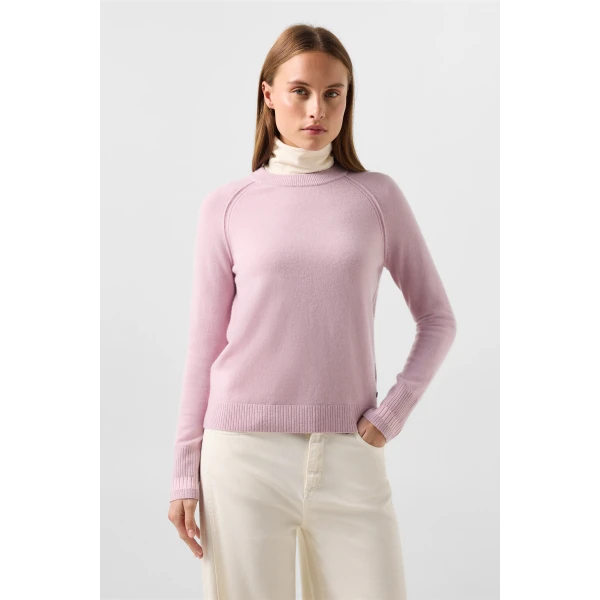 Bogner Vanessa Pure New Wool and Cashmere Jumper in Rose, view 3 | Sweaters | Coveti