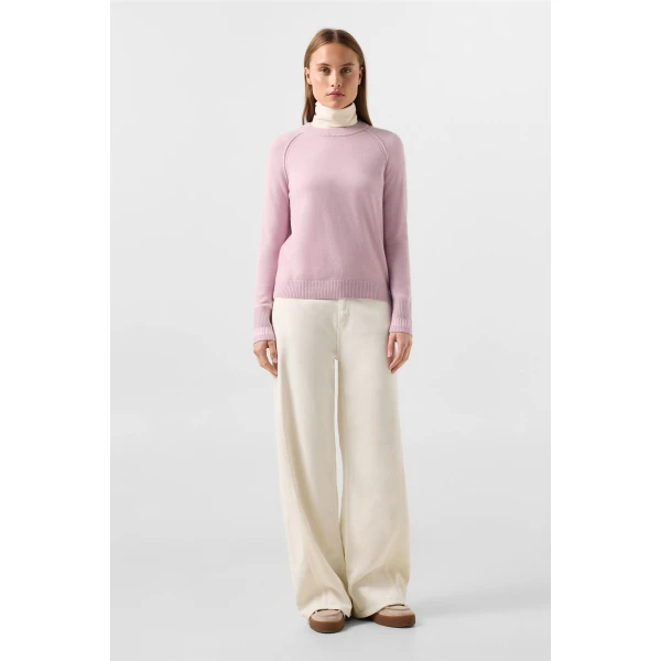 Bogner Vanessa Pure New Wool and Cashmere Jumper in Rose, view 5 | Sweaters | Coveti