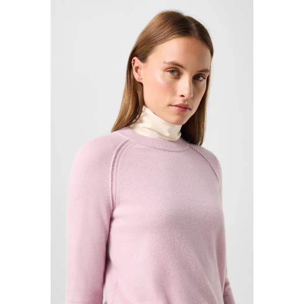 Bogner Vanessa Pure New Wool and Cashmere Jumper in Rose, view 6 | Sweaters | Coveti
