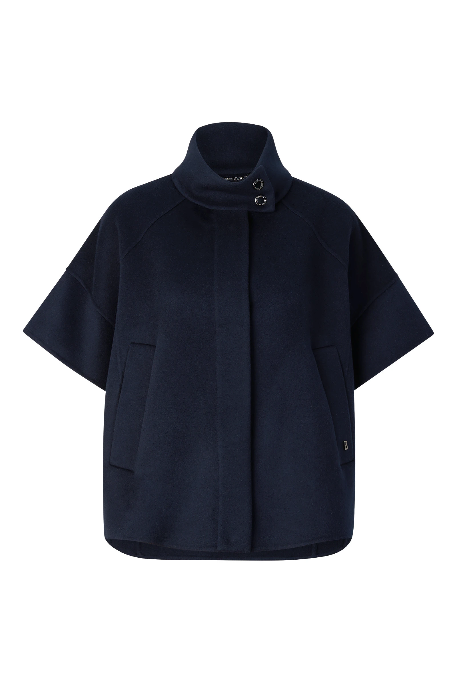 Bogner Venice Double-Faced Wool Cape in Navy Bogner Venice Double-Faced Wool Cape in Navy | Wool Coat | Coveti