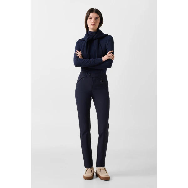 Bogner Wera Stretch Trousers in Navy, view 5 | Tailored pants | Coveti