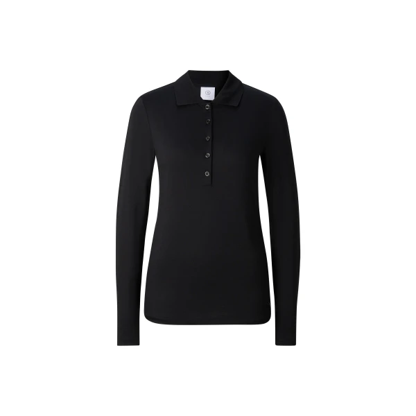 Bogner Whoopy Polo Long-Sleeved Top in Black | Long Sleeve | Coveti