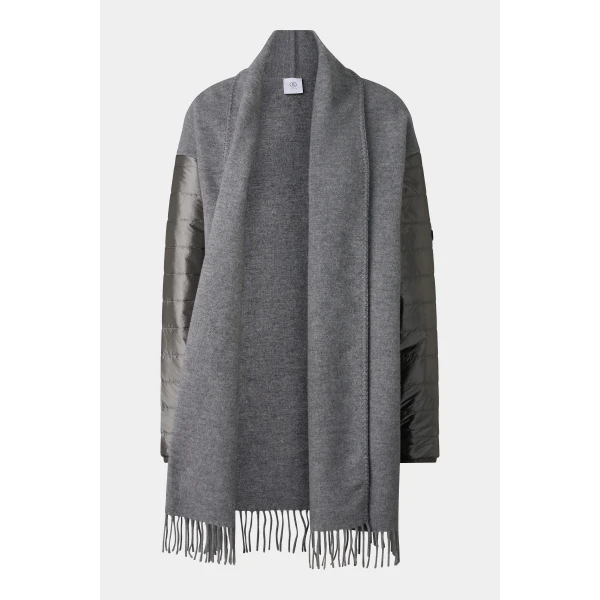 Bogner Wool Mix Poncho in Grey, view 2 | Sweaters | Coveti