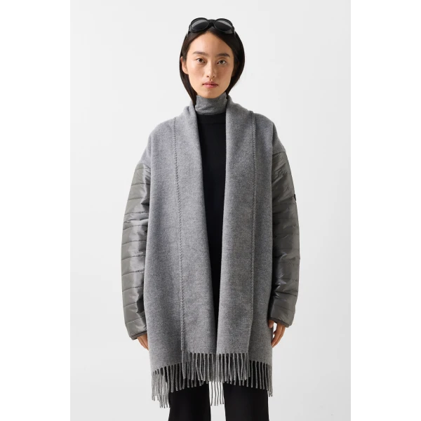 Bogner Wool Mix Poncho in Grey, view 4 | Sweaters | Coveti