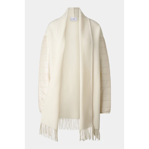 Bogner Wool Mix Poncho in Off White, view 2 | Sweaters | Coveti