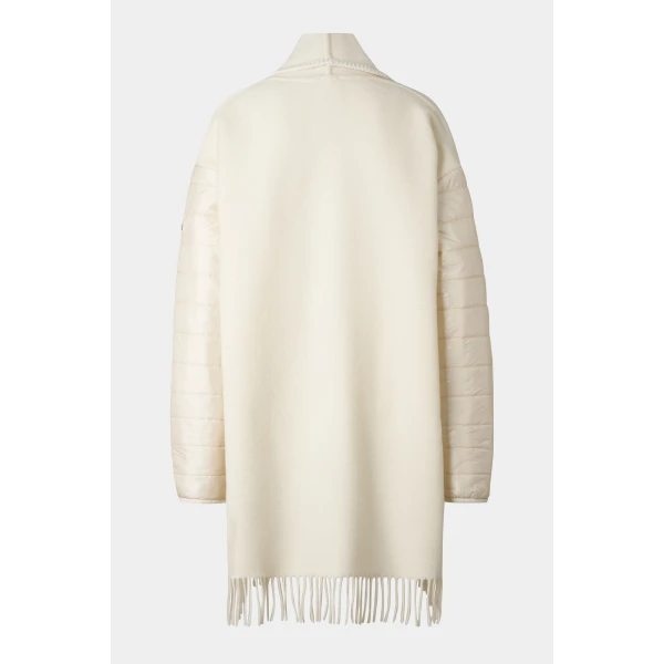 Bogner Wool Mix Poncho in Off White, view 3 | Sweaters | Coveti