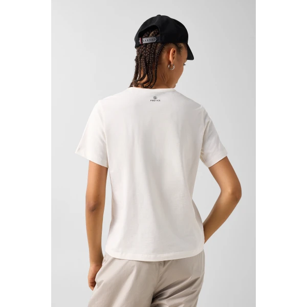 Bogner Zyssa Cotton T-Shirt in Off White, view 4 | T-shirts | Coveti