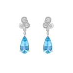 Boodles A Family Journey Geneva Aquamarine Platinum Earrings | Fine Earrings | Coveti