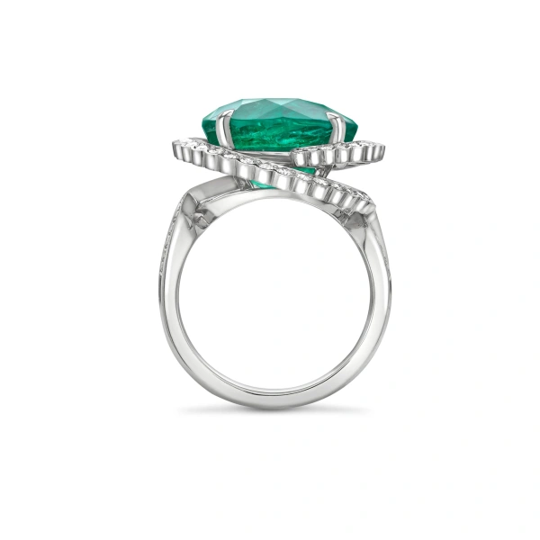 Boodles A Family Journey Monaco Emerald Platinum Ring | Fine Rings | Coveti