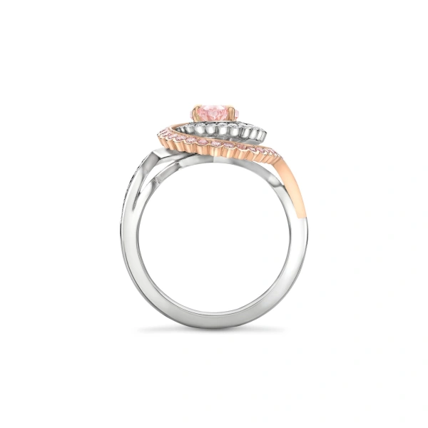 Boodles A Family Journey Monaco Oval Pink Diamond Platinum and Rose Gold Ring | Fine Rings | Coveti