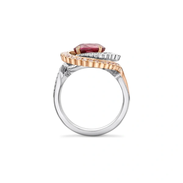 Boodles A Family Journey Monaco Oval Ruby and Pink Diamond Ring | Fine Rings | Coveti