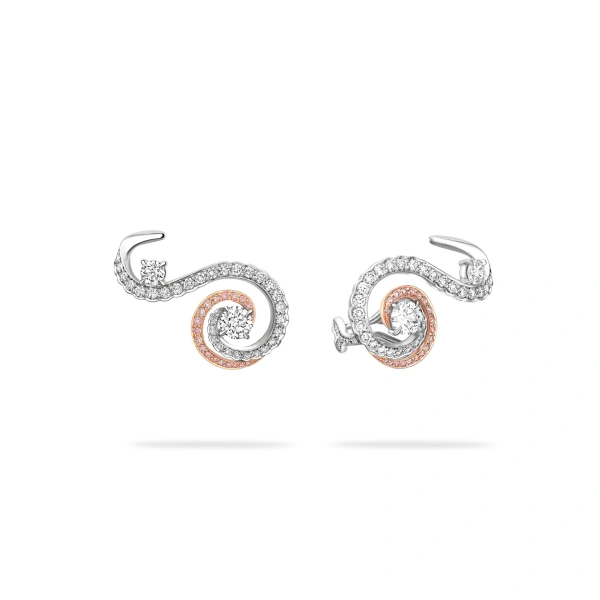 Boodles A Family Journey Monaco Pink and White Diamond Earrings | Fine Earrings | Coveti