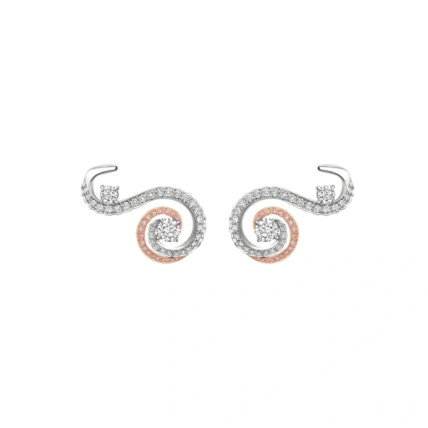 Boodles A Family Journey Monaco Pink and White Diamond Earrings | Fine Earrings | Coveti