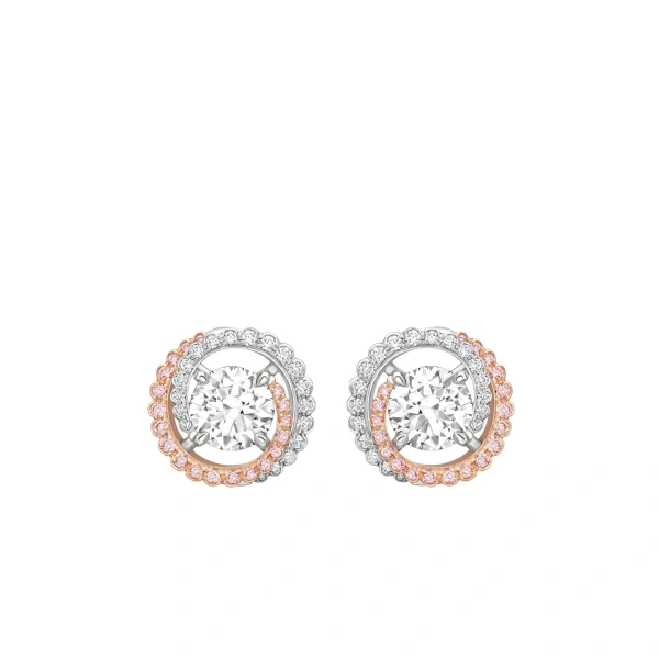 Boodles A Family Journey Monaco Pink and White Diamond Stud Earrings | Fine Earrings | Coveti