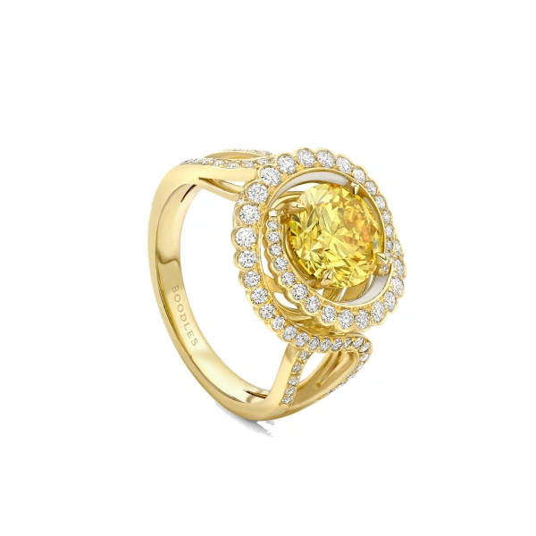 Boodles A Family Journey Monaco Yellow Diamond Yellow Gold Ring | Fine Rings | Coveti