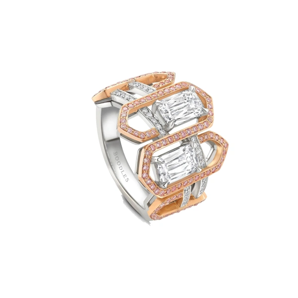 Boodles A Family Journey Muscat Pink and White Diamond Ring | Fine Rings | Coveti