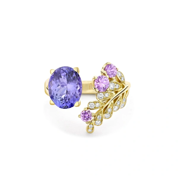 Boodles A Family Journey Provence Tanzanite Yellow Gold Ring | Fine Rings | Coveti