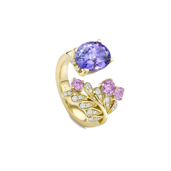 Boodles A Family Journey Provence Tanzanite Yellow Gold Ring | Fine Rings | Coveti