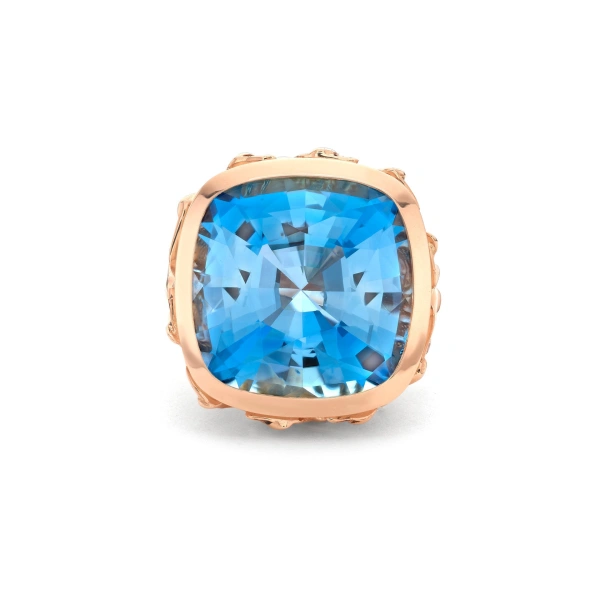 Boodles Africa Flamingo Lake Nakuru Aquamarine Rose Gold Ring | Fine Rings | Coveti