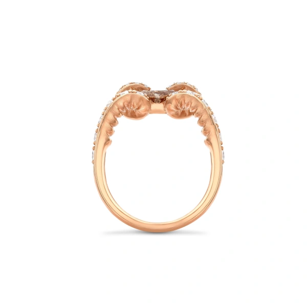 Boodles Africa Gazelle Cognac Diamond Rose Gold Ring | Fine Rings | Coveti