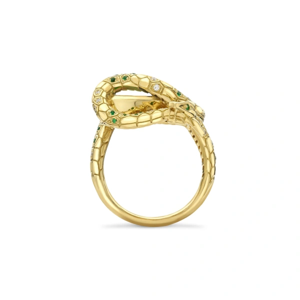 Boodles Africa Green Mamba Black Opal Diamond Yellow Gold Ring | Fine Rings | Coveti