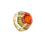 Boodles Africa Maasai Mara Garnet Yellow Gold Ring | Fine Rings | Coveti