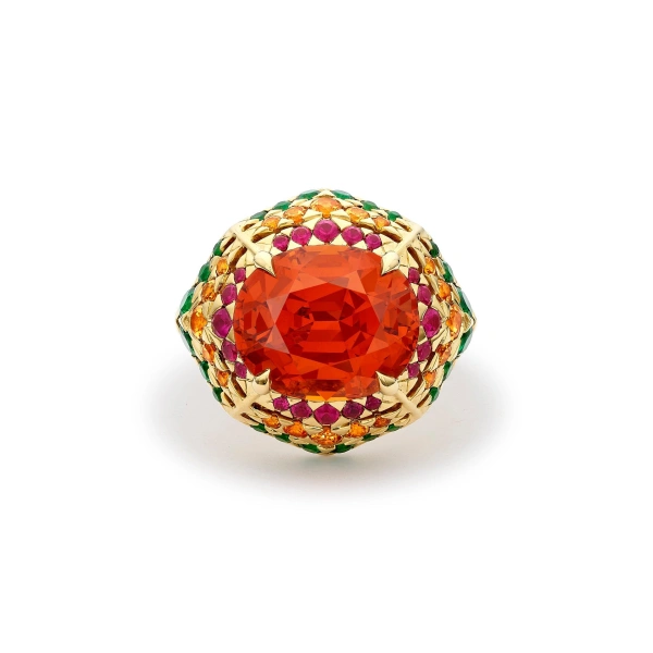 Boodles Africa Maasai Mara Garnet Yellow Gold Ring | Fine Rings | Coveti