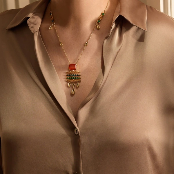 Boodles Africa Maasai Mara Long Yellow Gold Necklace | Fine Necklaces | Coveti