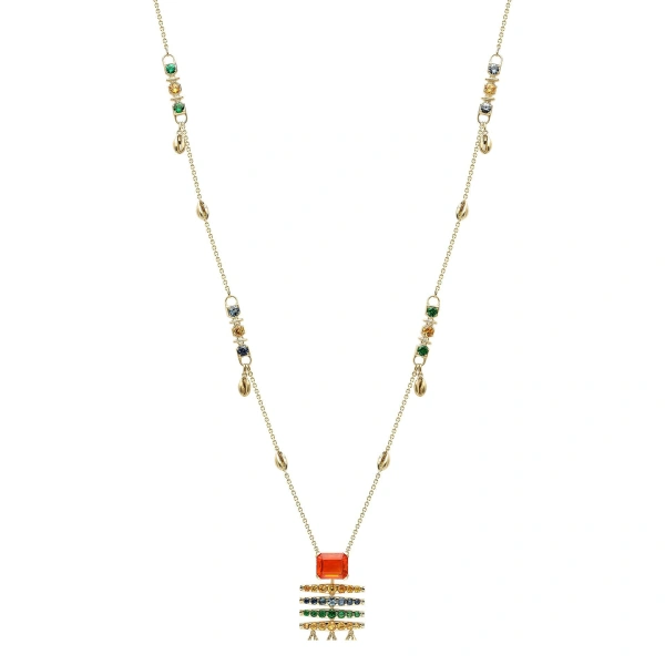Boodles Africa Maasai Mara Long Yellow Gold Necklace | Fine Necklaces | Coveti