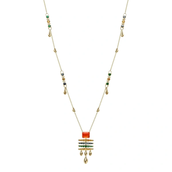 Boodles Africa Maasai Mara Long Yellow Gold Necklace | Fine Necklaces | Coveti