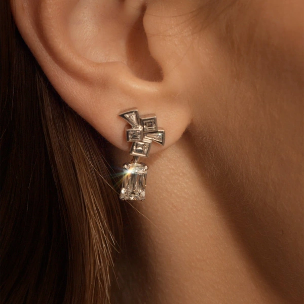 Boodles Africa Victoria Falls Ashoka White Gold Earrings | Fine Earrings | Coveti