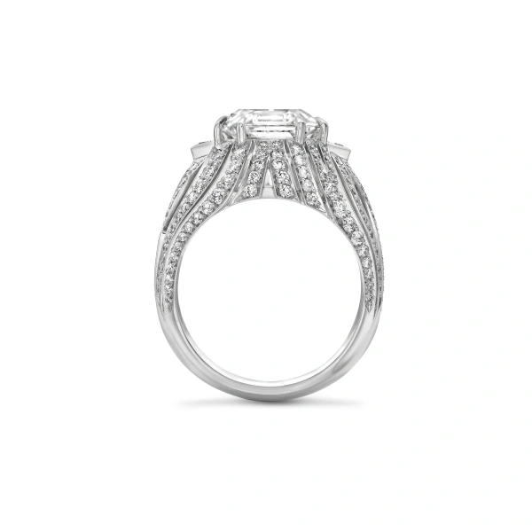 Boodles Africa Victoria Falls Asscher Diamond Platinum Ring | Fine Rings | Coveti