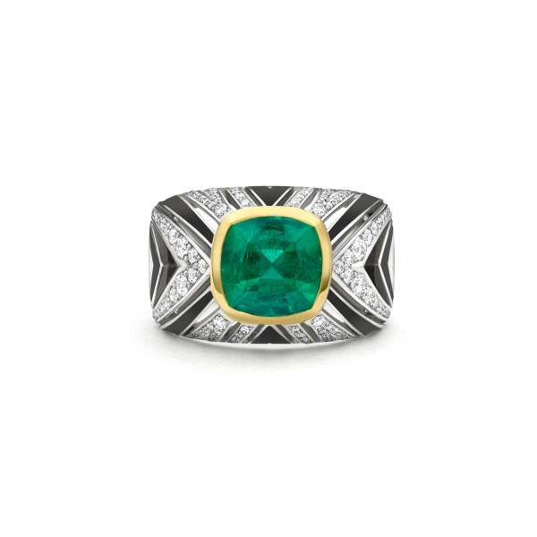 Boodles Africa Zebra Emerald Ring | Fine Rings | Coveti