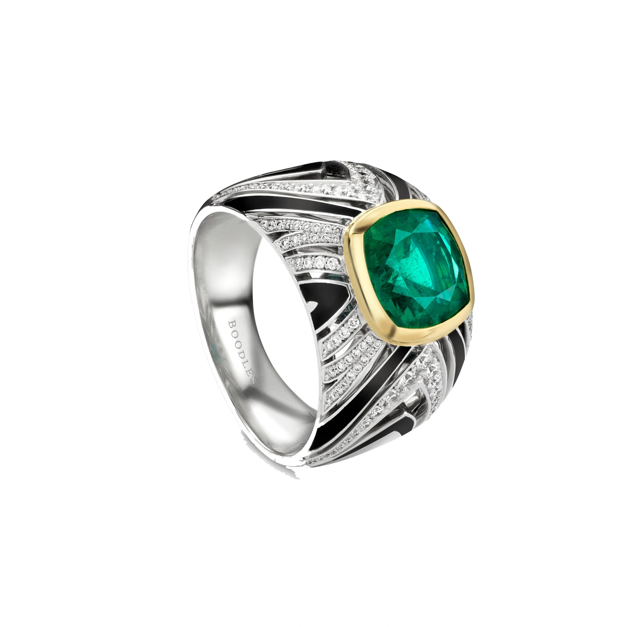 Boodles Africa Zebra Emerald Ring Boodles Africa Zebra Emerald Ring | Fine Rings | Coveti
