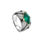 Boodles Africa Zebra Kite Emerald Ring | Fine Rings | Coveti