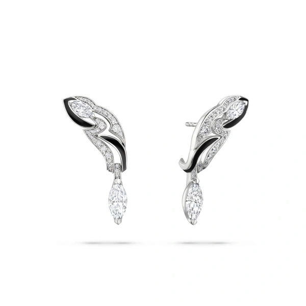 Boodles Africa Zebra Platinum Diamond Earrings | Fine Earrings | Coveti