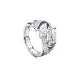Boodles Africa Zebra Platinum Diamond Ring | Fine Rings | Coveti