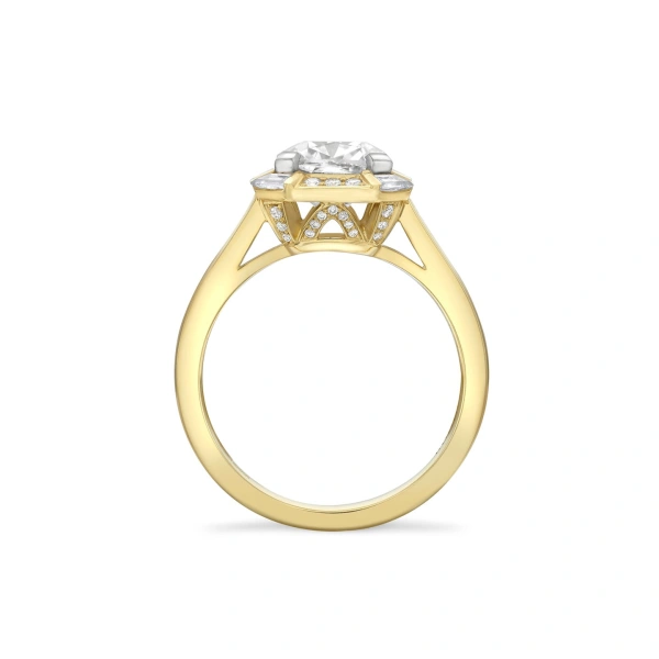 Boodles Art Deco Cushion Diamond Yellow Gold Ring | Fine Rings | Coveti