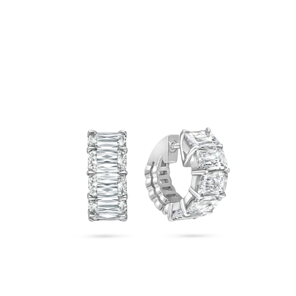 Boodles Ashoka Diamond Platinum Hoop Earrings | Fine Earrings | Coveti