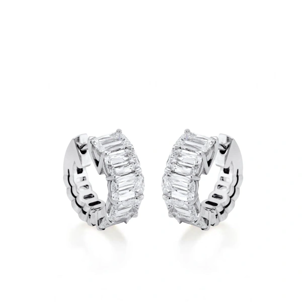 Boodles Ashoka Diamond Platinum Hoop Earrings | Fine Earrings | Coveti