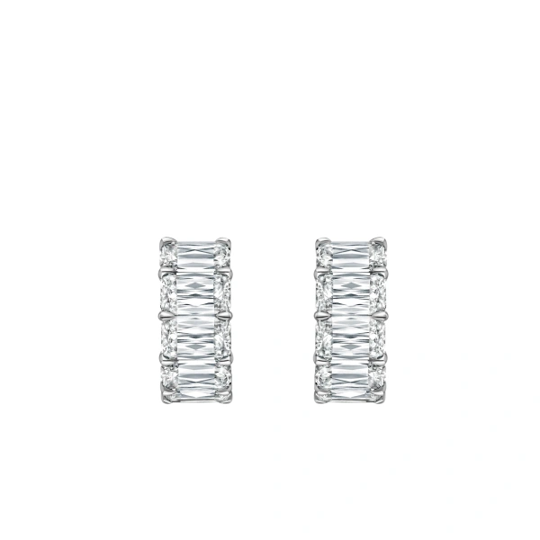 Boodles Ashoka Diamond Platinum Hoop Earrings | Fine Earrings | Coveti