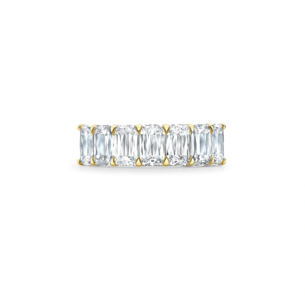 Boodles Ashoka Diamond Seven Stone Half Yellow Gold Eternity Ring | Fine Rings | Coveti